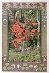 A vörös lovas, jelenet az „A szépséges Vaszilisza” című orosz meséből, 1900